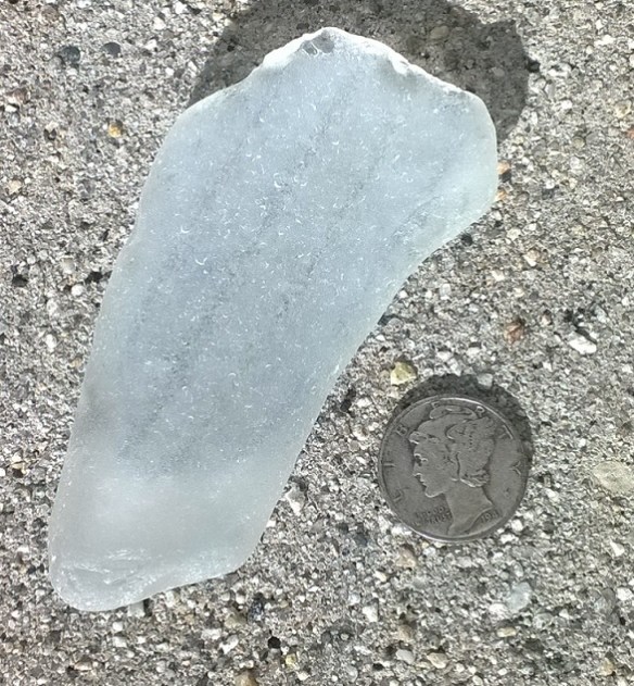 Large frosted sea glass